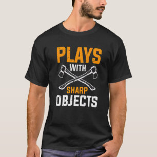 T-shirt Objets Sharp Ax Thrower Joke Ax Jetant