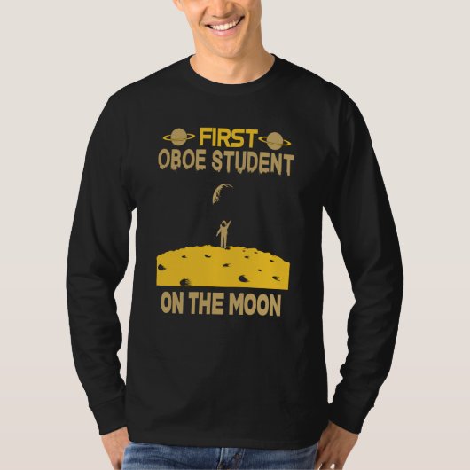 T-shirt Oboe Student On The Moon (Devant)