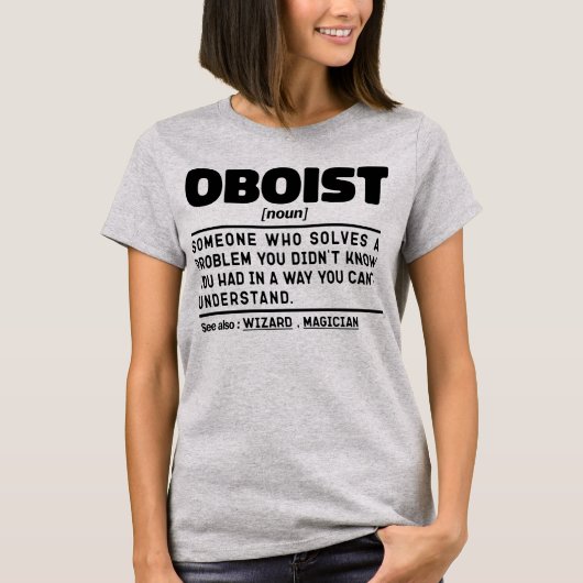 T-shirt Oboist Noun Définition Band Mèmes Oboe Player (Devant)