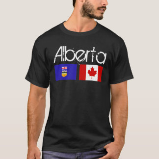 T-shirt Obscurité de chemise de drapeau d'Alberta