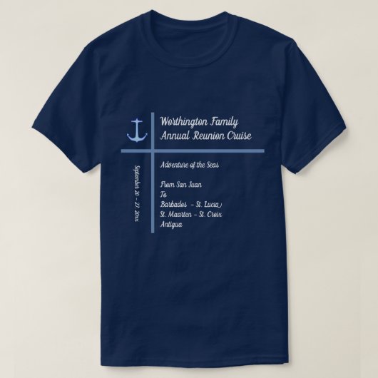 T-shirt Obscurité de croisière de groupe d'Ancre de (Design devant)