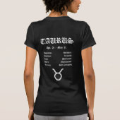 T-shirt Obscurité de zodiaque de Taureau - dames (Dos)