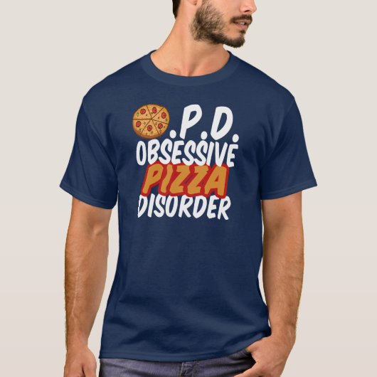 T-shirt Obscurité drôle de pizza (Devant)