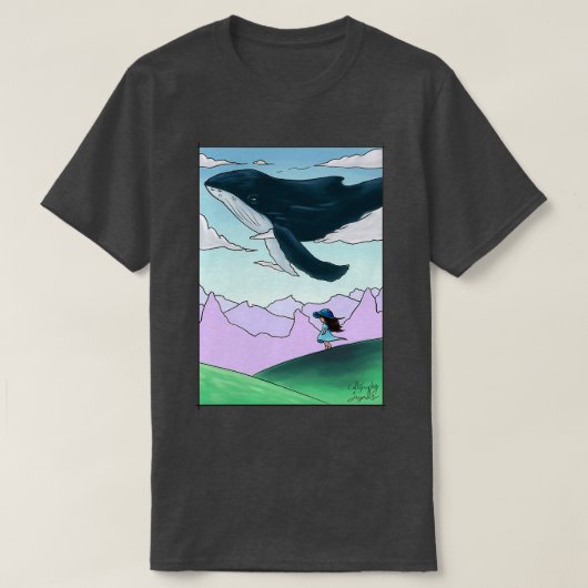 T-shirt Observation des baleines (Design devant)