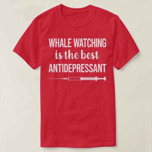 T-shirt Observation des baleines antidépresseurs (Design devant)