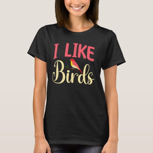 T-shirt Observation des oiseaux - J'aime les oiseaux (Devant)