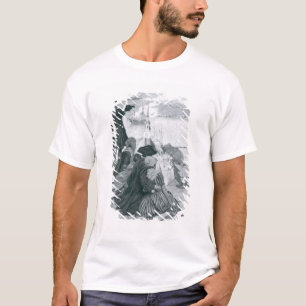 T-shirt Observation du combat à l'illustration de colline