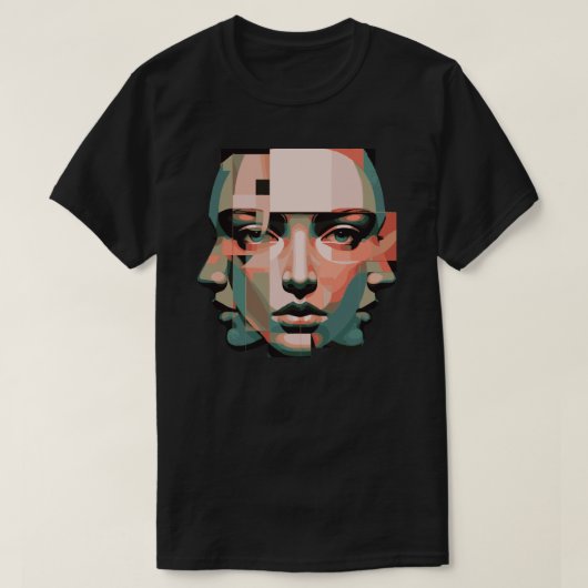 T-shirt Observer Self Abstract | Layered Human Identity  (Design devant)