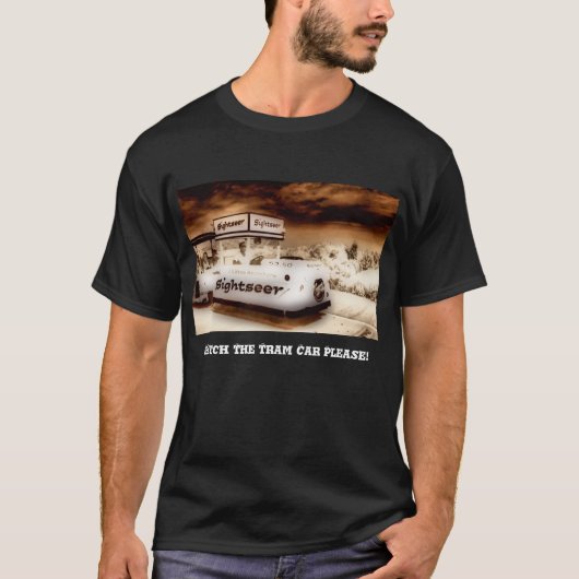 T-shirt Observez la voiture de tram svp (Devant)