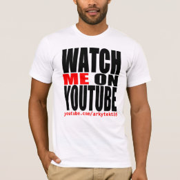T-shirt Observez-moi sur YouTube | modernes (foncé)
