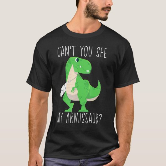 T-shirt Obtenez Bien Brisé Dinosaure De Bras Avec Un Pot (Devant)