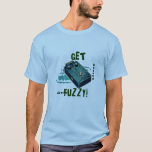 T-shirt Obtenez brouillé ! Aqua bleu de pédale de guitar