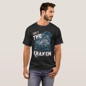 T-shirt Obtenez le monstre de la mer Kraken (Devant entier)
