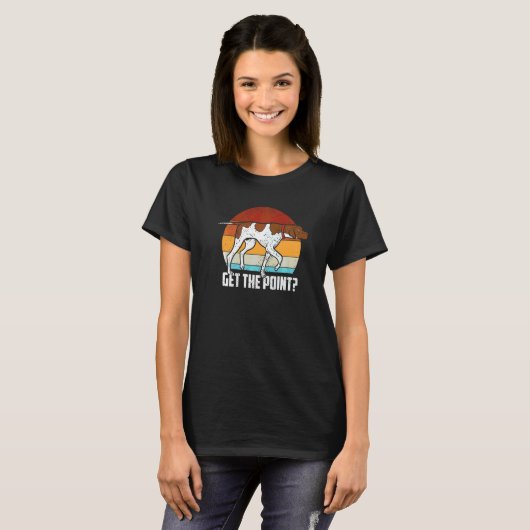 T-shirt Obtenez Le Point Allemand Pointer Pointer Chien Gs (Devant entier)