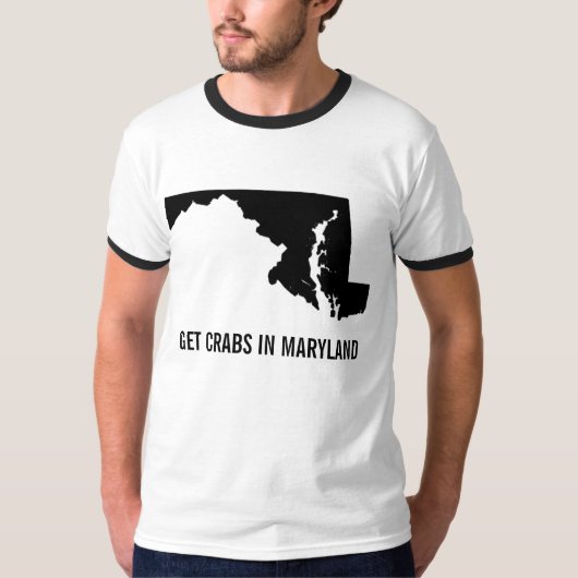 T-SHIRT OBTENEZ LES CRABES DANS LE MARYLAND (Devant)