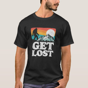 T-shirt Obtenez Lost Bigfoot Mountains Outdoor 80s Graphic