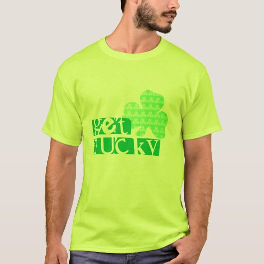 T-shirt Obtenez Lucky L Clover Shamrocks St Patty Men Tee (Devant)