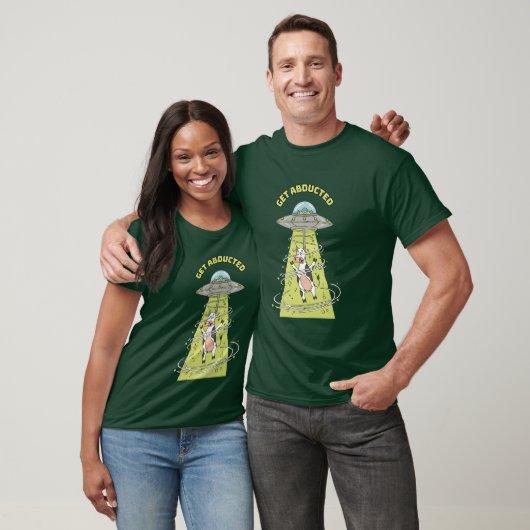 T-shirt Obtenir Enlevé Alien Vache amusant Conception OVNI (Unisexe)