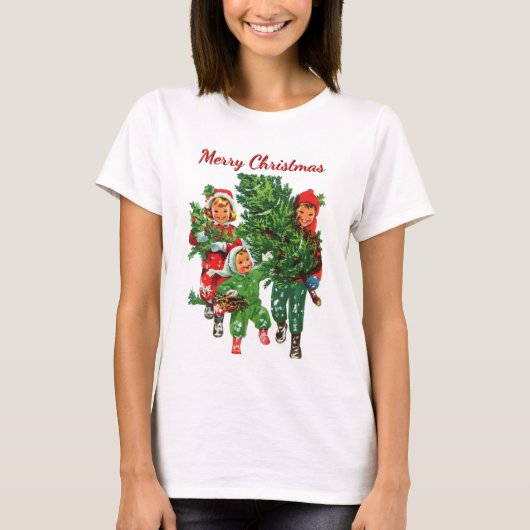 T-shirt Obtenir l'arbre de Noël (Devant)