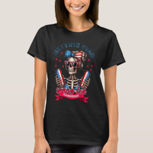 T-shirt Obtenir l'étoile tournoyée 4 juillet drôle S