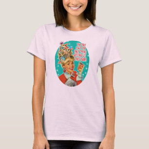 T-shirt Obtenir Lit Pour Fille De Noël - Rétro T Chemise