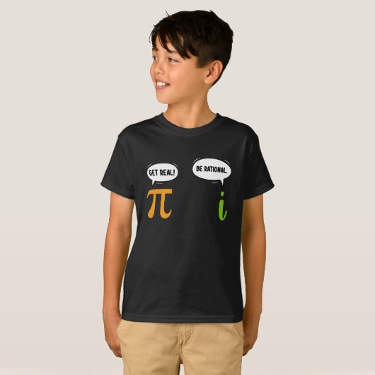 T-shirt Obtenir Réel Être Rationnel Funky Math Pi Geek Jou (Devant entier)