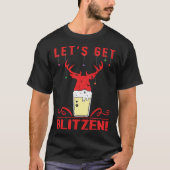 T-shirt Obtenons Blitzen Festive Noël Chasse & Abee (Devant)