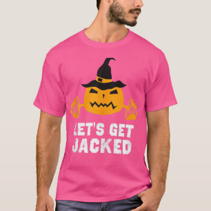 T-shirt Obtenons Jacked Gym Poids Halloween Pumpki