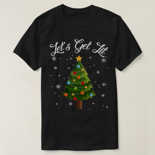 T-shirt Obtenons Lit Arbre de Noël Drôle Drôle Cadeau de b (Design devant)