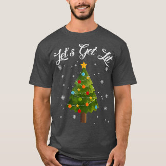 T-shirt Obtenons Lit Arbre de Noël Funny Boire Cadeau