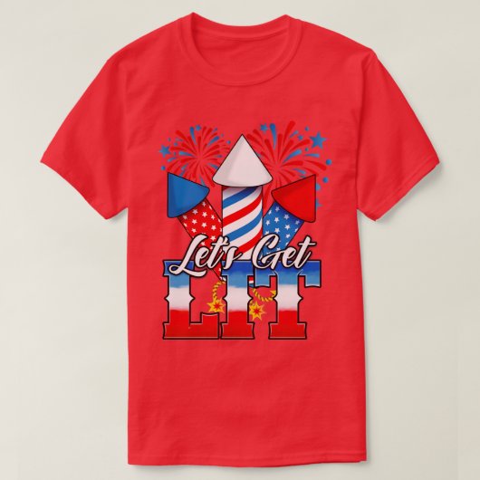 T-shirt Obtenons Lit Patriotique 4 juillet (Design devant)