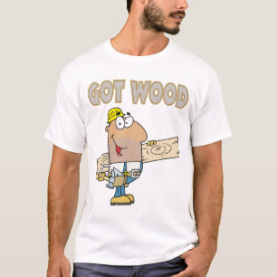 T-shirt obtenu bois charpentier humour drôle design