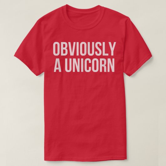 T-shirt Obviously A Unicorn (Design devant)