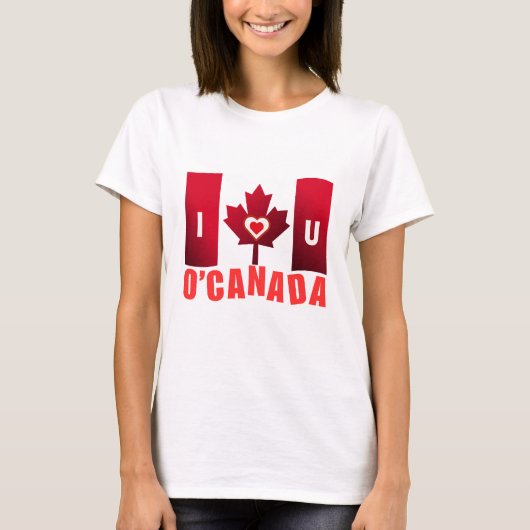 T-shirt O'Canada Je T'Aime (Devant)