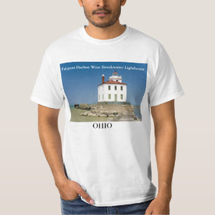 T-shirt occidental de phare de brise-lames de port