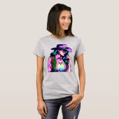 T-shirt Occidentale Halloween Cowgirl avec chemise d'art p (Devant entier)
