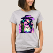 T-shirt Occidentale Halloween Cowgirl avec chemise d'art p (Devant)