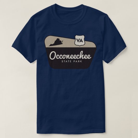 T-shirt Occoneechee State Park Virginia Affiche de bienven (Design devant)