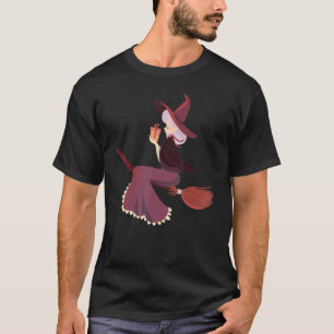 T-shirt Occult Magic Sorcière Volant Salle