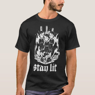 T-shirt Occult Rester Lit Satan Devil Enfer Gothique Non S