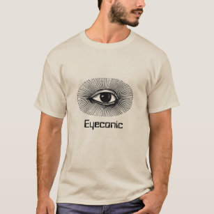 T-shirt Occulte Oeil Eyeconique Graphisme Noir Fun Typogra