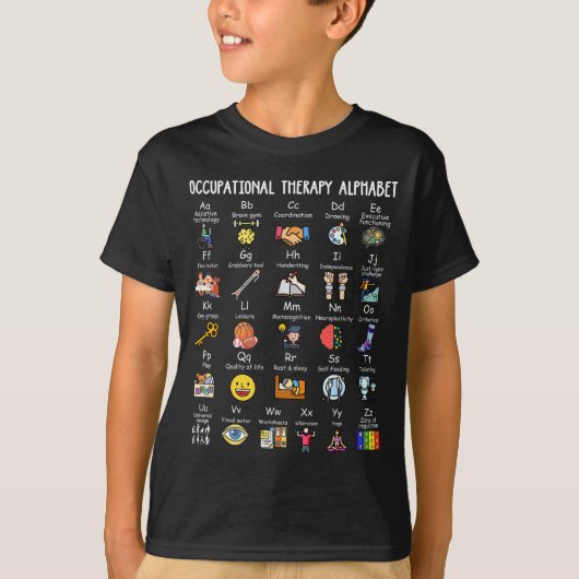 T-shirt Occupational Therapy Alphabet Ota Funny Teacher Lo (Devant)