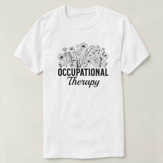 T-shirt Occupational Therapy Floral Occupational OT (Design devant)