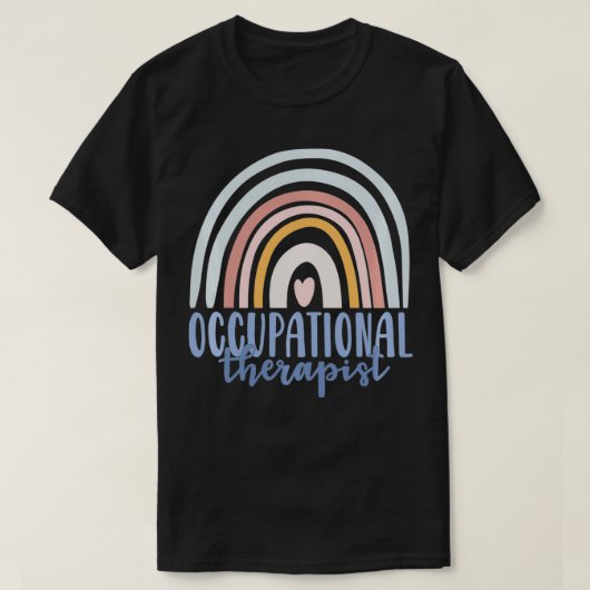 T-shirt Occupational Therapy Worker OT Boho Rainbow Retro (Design devant)