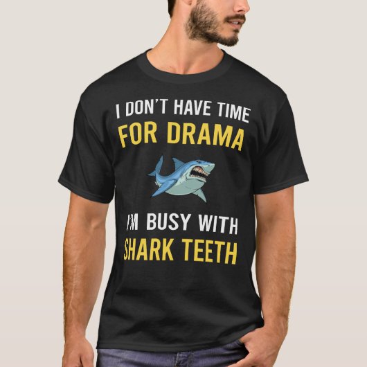 T-shirt Occupé avec des dents de requin (Devant)