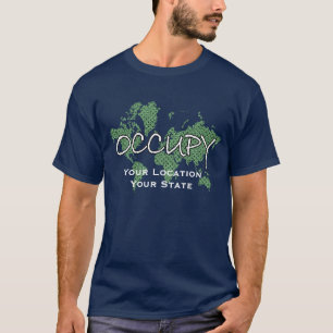 T-shirt OCCUPEZ le modèle des textes d'emplacement de