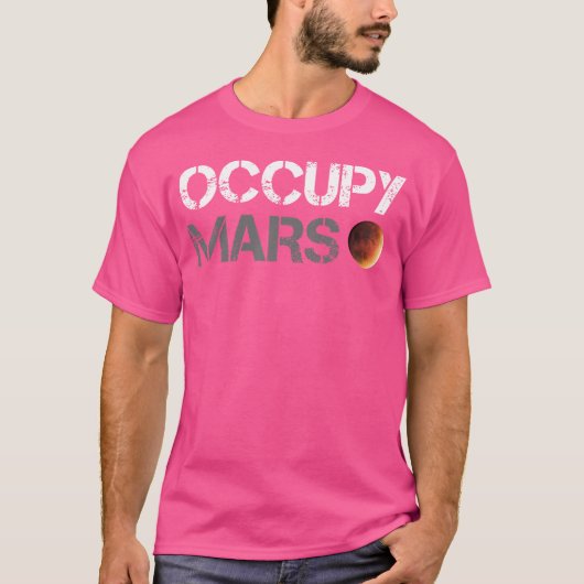 T-shirt Occupy Mars Astronomy Space Explorer Rocket Scienc (Devant)