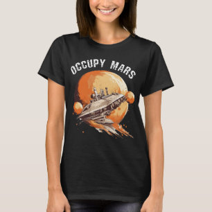 T-shirt Occupy Mars Space Explorer Astronomie Rocket Scien