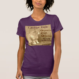 T-shirt OCD : Chemise Obsessive pour Trouble de Chat - Or