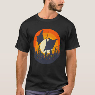 T-shirt Ocean Animal Stingray Retro Sunset Manta Ray